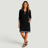 Vestido Corto Polo Cremallera Estilo Sporty