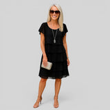 Vestido Midi Falda en Capas