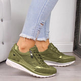 Zapatillas Cordones Suela Gruesa Diaria