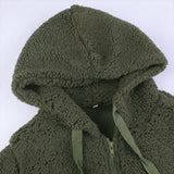 Chaqueta Corta Peluche Capucha