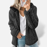 Chaqueta Corta Peluche Capucha