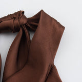 Vestido Midi Terciopelo Cuello Halter