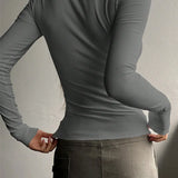 Camiseta Punto Canalé Henley
