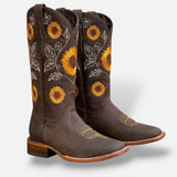 Botas Cowboy Bordado Girasoles