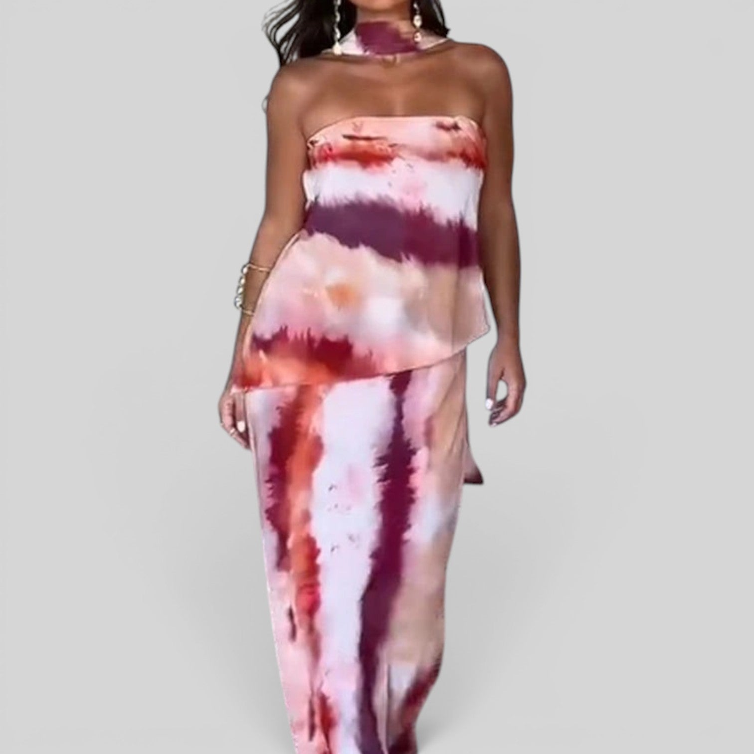Vestido de Fiesta Escote Xale