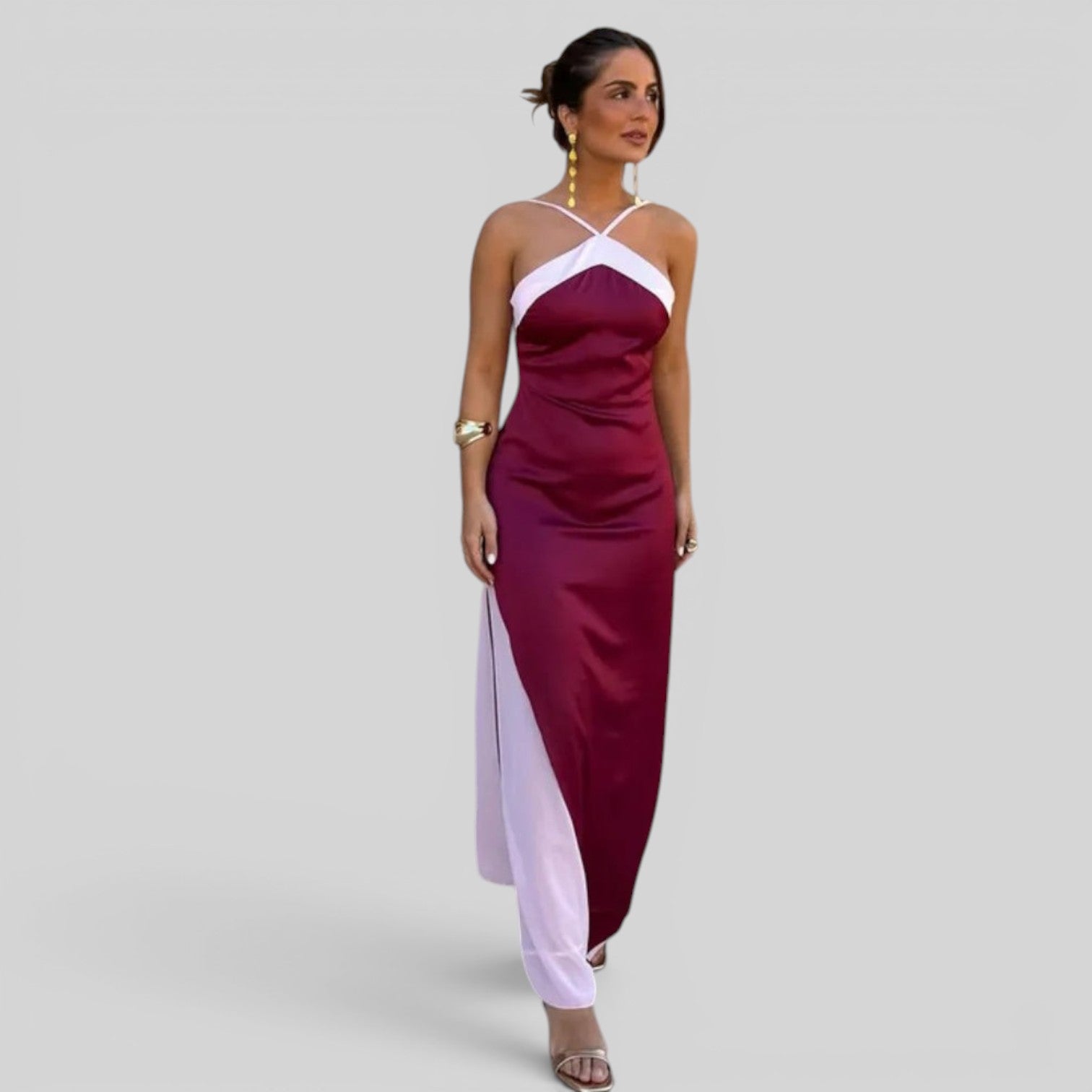 Vestido de Fiesta Escote Xale