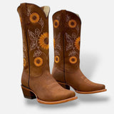 Botas Cowboy Bordado Girasoles