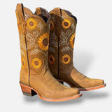 Botas Cowboy Bordado Girasoles