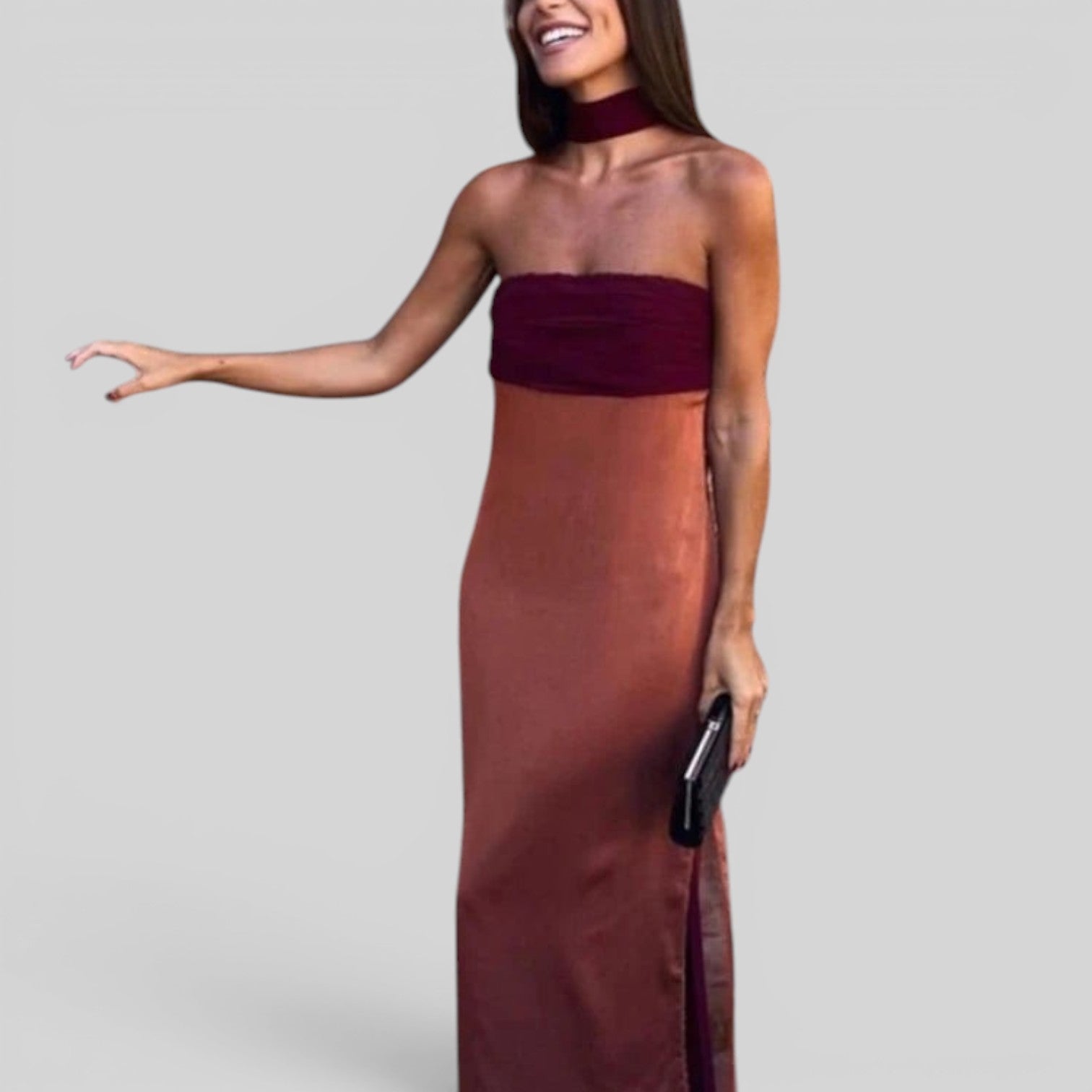 Vestido de Fiesta Escote Xale