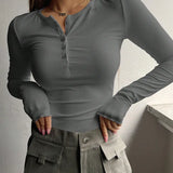 Camiseta Punto Canalé Henley