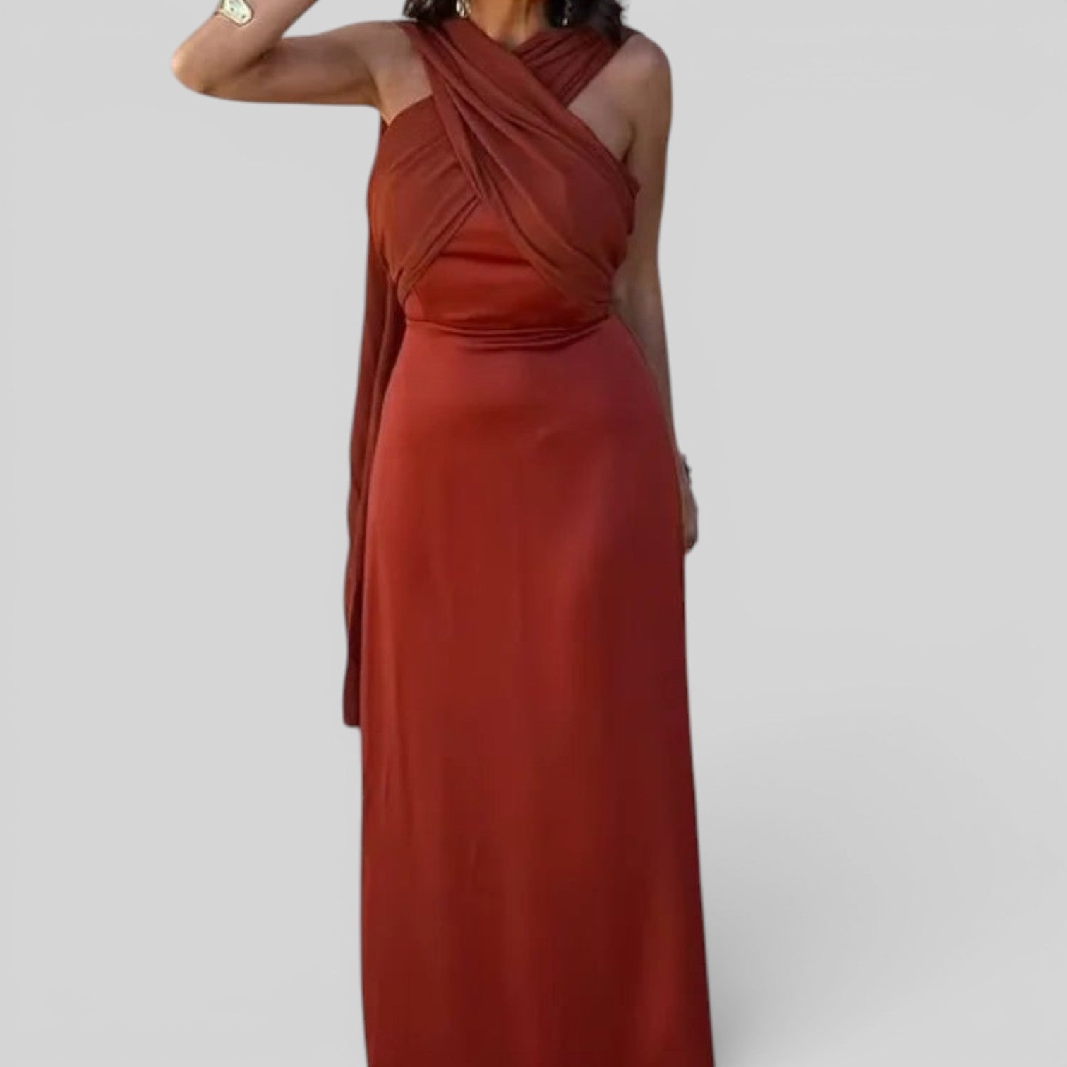 Vestido de Fiesta Escote Xale