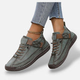 Zapatillas Ante Cordones Costura Artesanal
