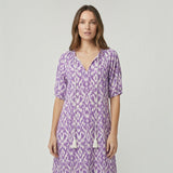 Vestido Largo Boho Chic Estampado Ikat