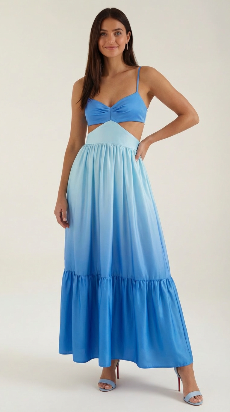 Vestido maxi corte elegante para mujer