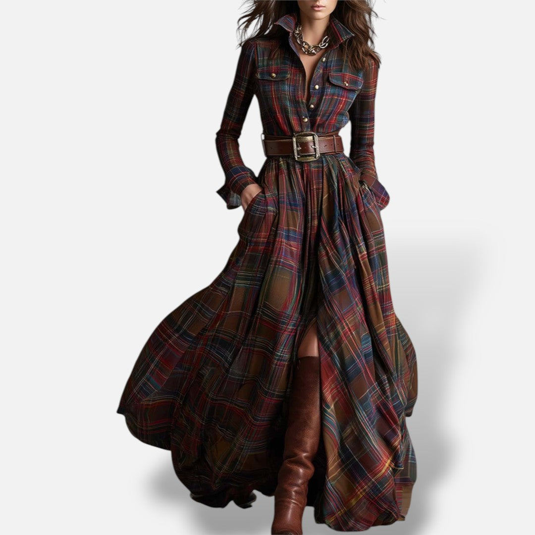 Vestido Camisero Cinturón Botones