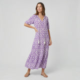 Vestido Largo Boho Chic Estampado Ikat