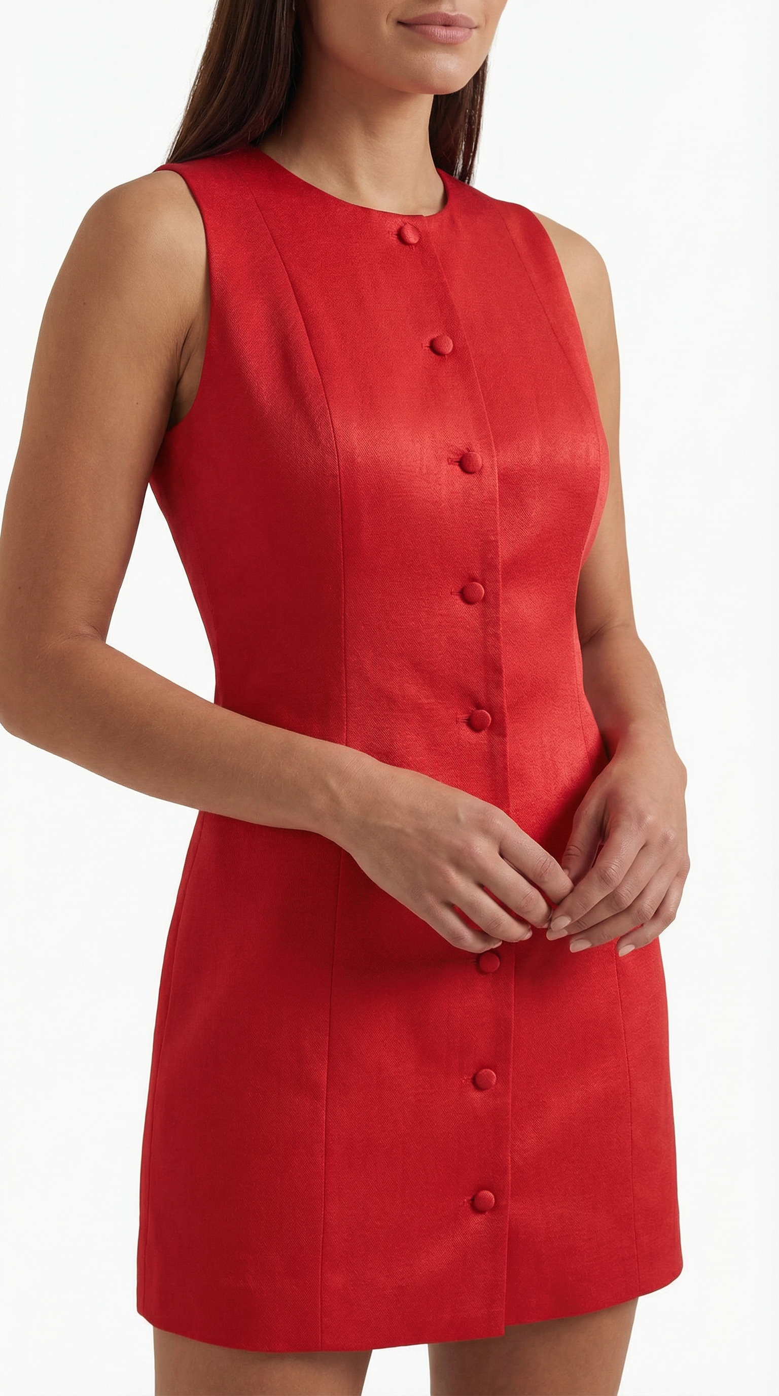 Vestido mini con botones y corte elegante