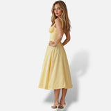 Vestido Midi Corsé Cintura Definida