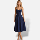 Vestido Midi Corsé Cintura Definida