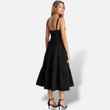 Vestido Midi Corsé Cintura Definida