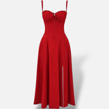 Vestido Midi Corsé Cintura Definida