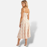 Vestido Midi Corsé Cintura Definida