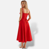 Vestido Midi Corsé Cintura Definida
