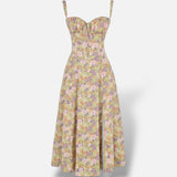 Vestido Midi Corsé Cintura Definida