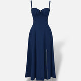 Vestido Midi Corsé Cintura Definida