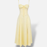 Vestido Midi Corsé Cintura Definida