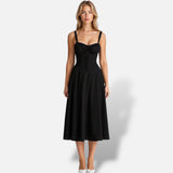 Vestido Midi Corsé Cintura Definida