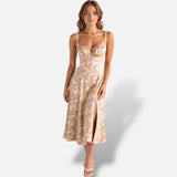 Vestido Midi Corsé Cintura Definida