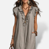 Vestido Largo Boho Lino Algodón
