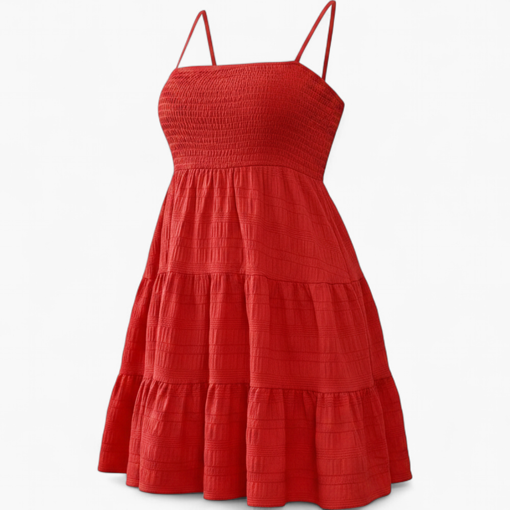 Vestido Fruncido - Carmesí - producto