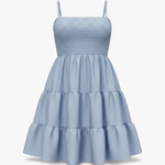Vestido Fruncido - Azul Cielo - producto