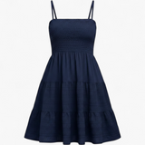 Vestido Fruncido - Azul Marino - producto
