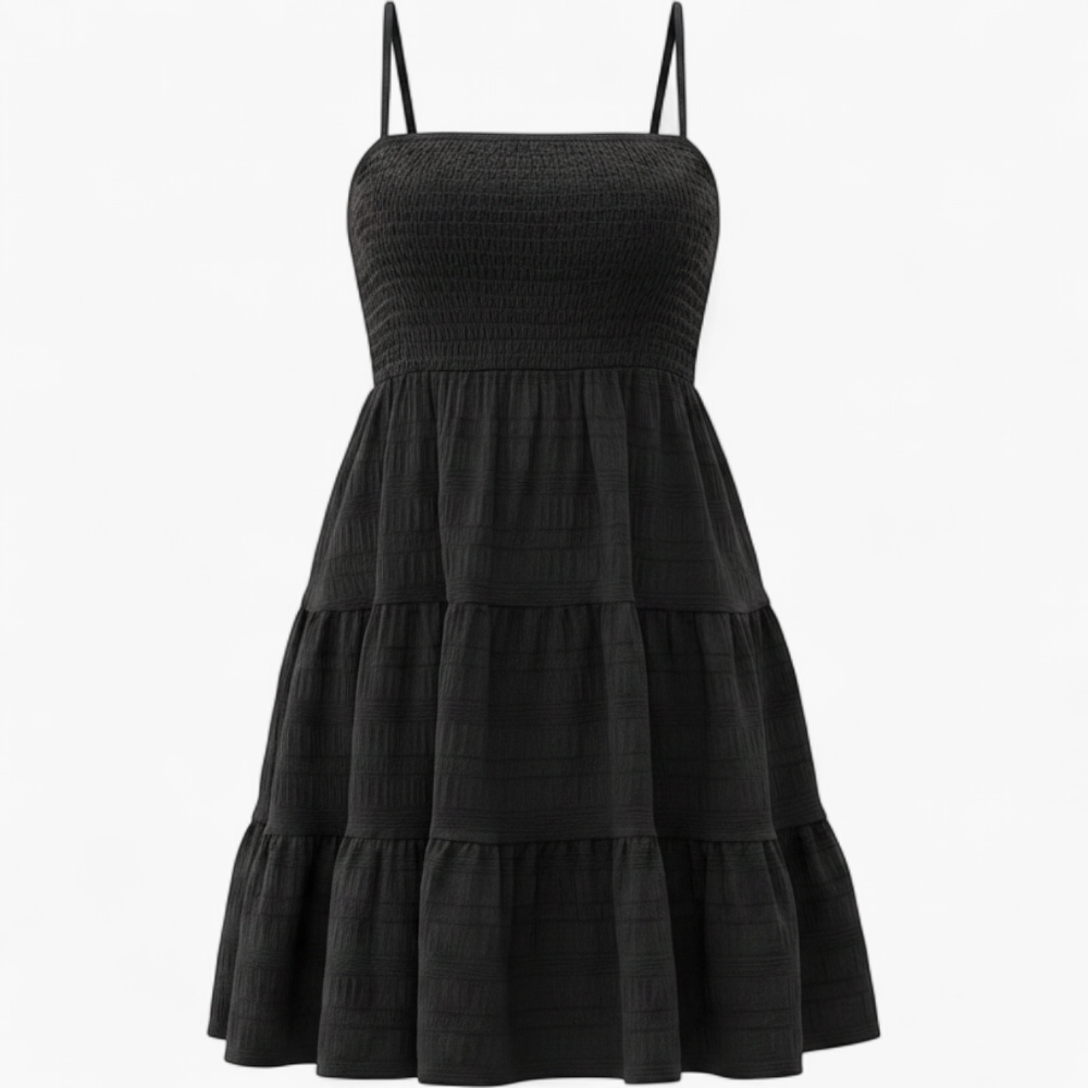 Vestido Fruncido - Negro - producto