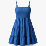 Vestido Fruncido - Azul Oscuro - producto