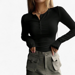 Camiseta Henley - Blanco - principal 2