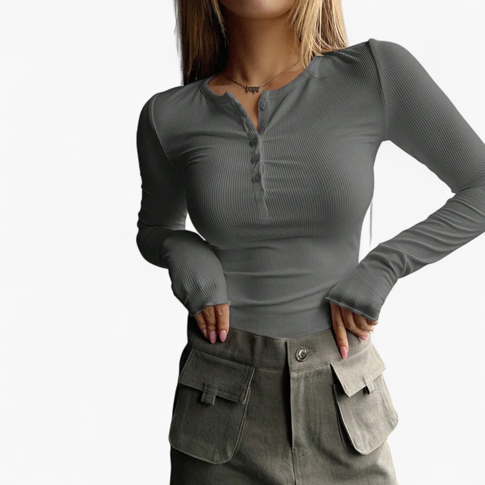 Camiseta Henley - Rosa - principal 2
