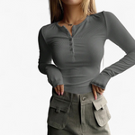 Camiseta Henley - Rosa - principal 2