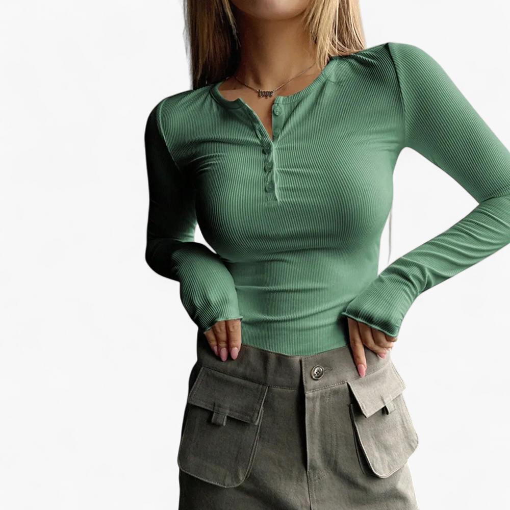 Camiseta Henley - Verde - principal 1