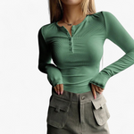 Camiseta Henley - Verde - principal 1