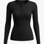 Camiseta Henley - Negro - producto 1