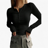 Camiseta Henley - Negro - principal 1