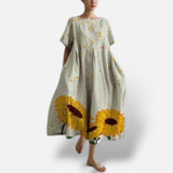 Vestido Estampado Floral Relajado Elegante