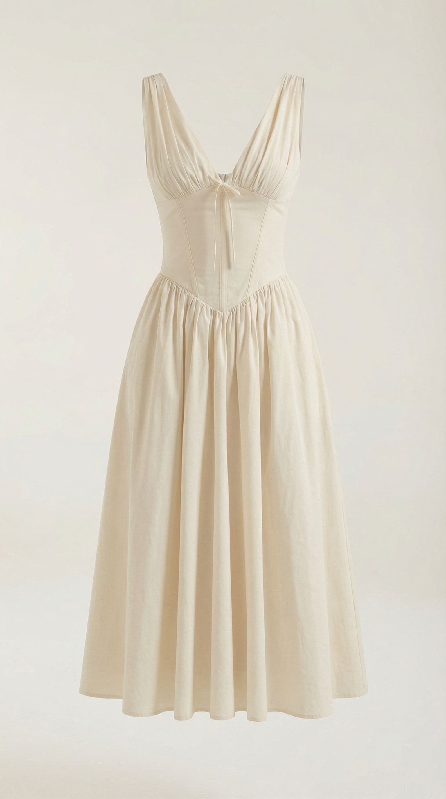 Vestido midi con escote en V