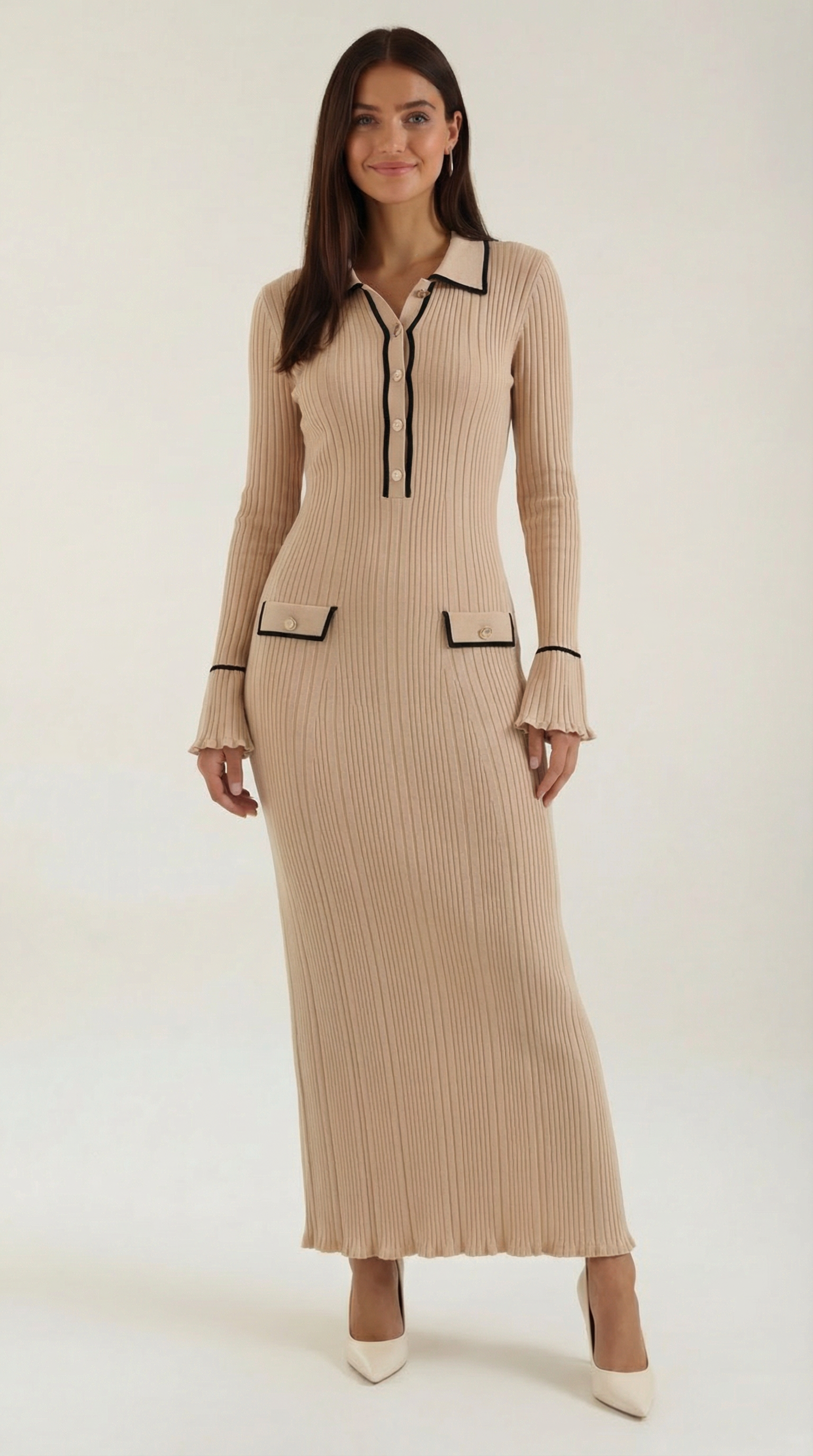 Vestido Maxi Bodycon con Detalle Elegante