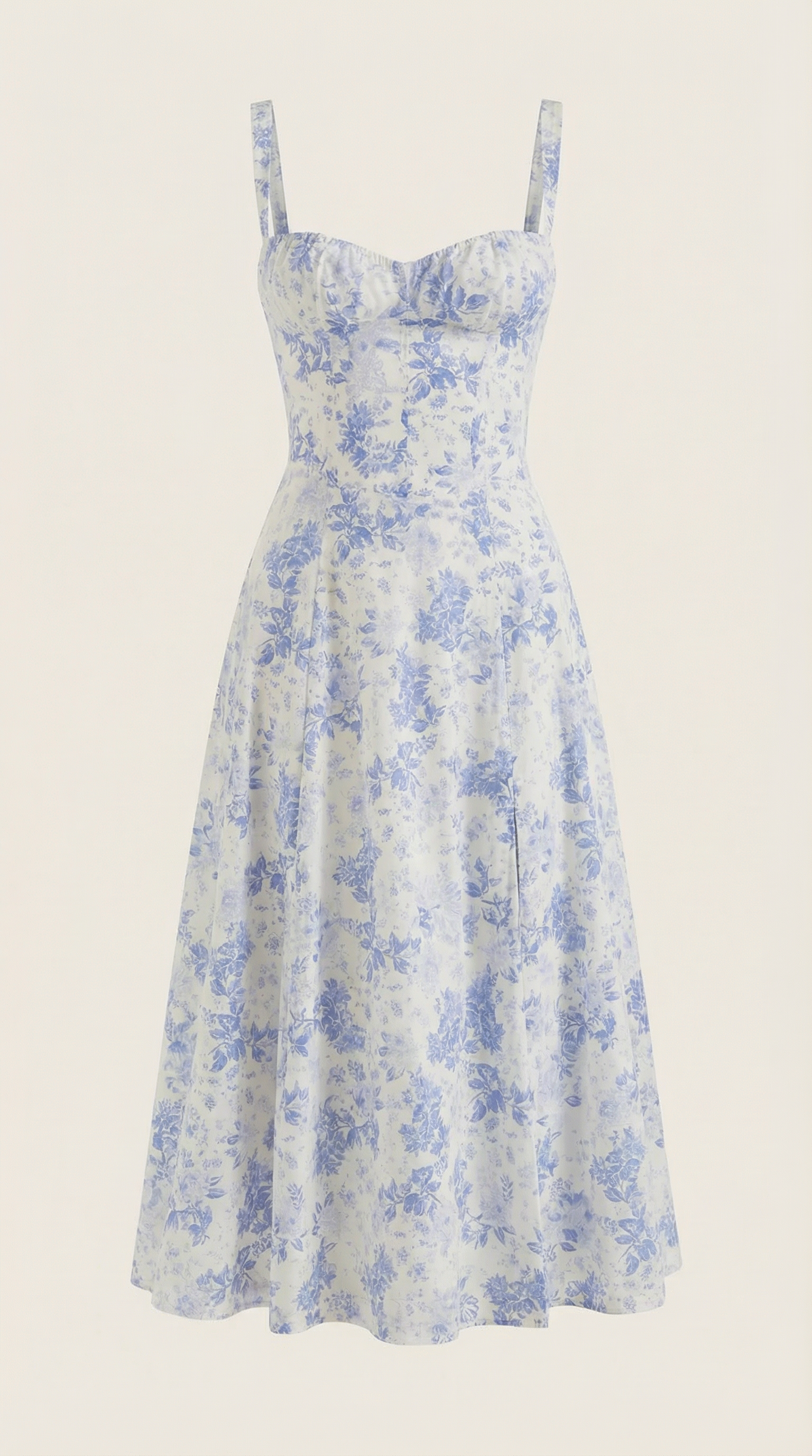Vestido midi con corte fluido