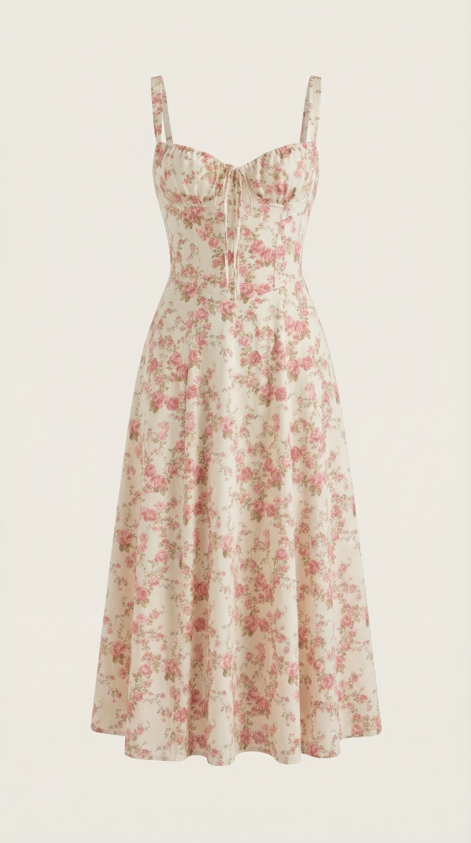 Vestido midi con corte fluido